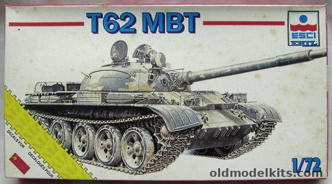 ESCI 1/72 T62 MBT Soviet Tank, 8340 plastic model kit
